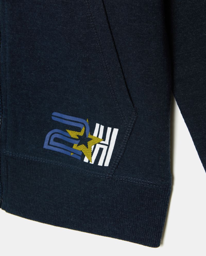 FULL ZIP WIT BLUE MELANGE