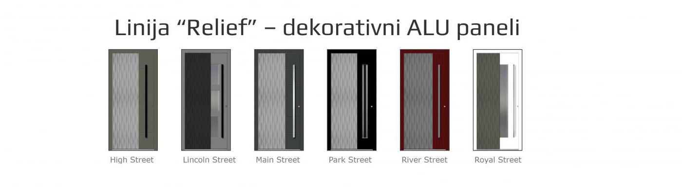 ALU ulazna vrata RELIEF  | Lidermax | Dugo Selo | Zagreb